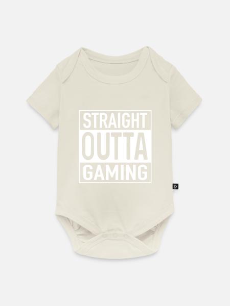 Straight OUTTA Gaming - Baby Premium Kurzarmbody - Naturweiß