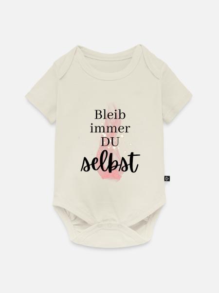 POSITIVE EINSTELLUNG MINDSET Motivation - Baby Premium Kurzarmbody - Naturweiß