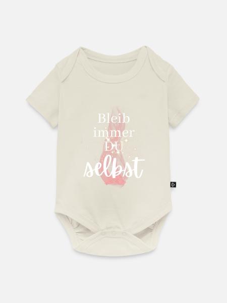 POSITIVE EINSTELLUNG MINDSET Motivation - Baby Premium Kurzarmbody - Naturweiß