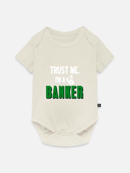 Banker Geschenk - Baby Premium Kurzarmbody - Naturweiß