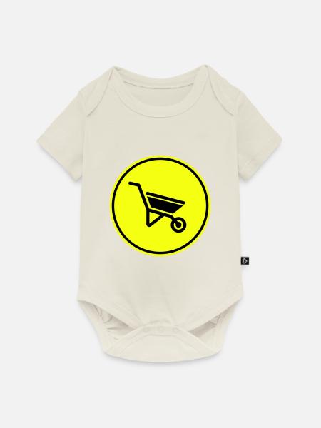 Schubkarre Symbol - Baby Premium Kurzarmbody - Naturweiß