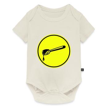 Stick chisel symbol beekeeper - Baby Premium short-sleeve bodysuit - off white - Front