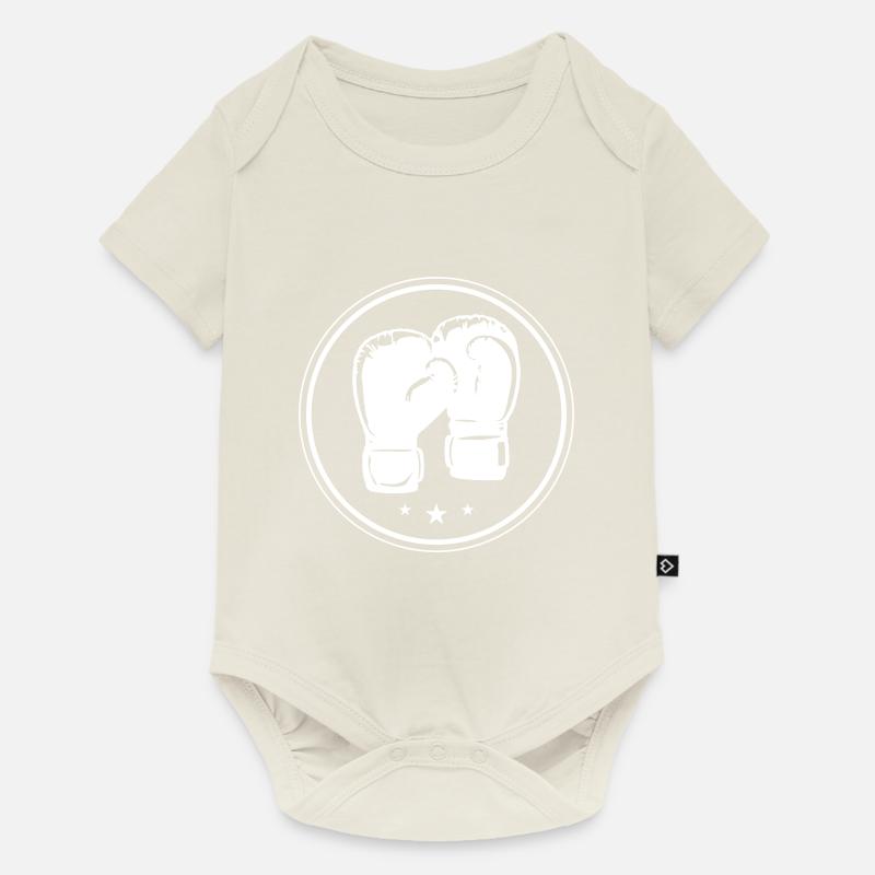 Gants de boxe Symbole Boxe Sport - Body à manches courtes Premium Bébé - blanc cassé