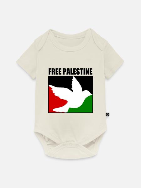 Free palestine - Baby Premium Kurzarmbody - Naturweiß