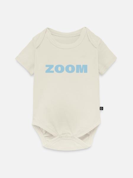 ZOOM - Baby Premium Kurzarmbody - Naturweiß