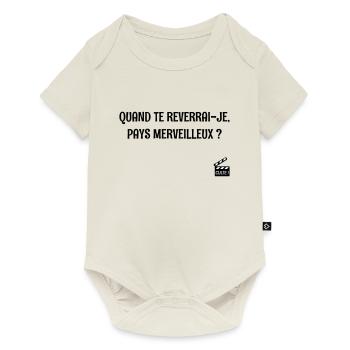 Quand te reverrai-je ? Les bronzés font du ski ! - Body à manches courtes Premium Bébé - blanc cassé - Devant