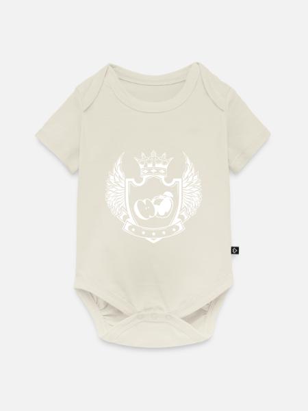 Apfel schild - Baby Premium Kurzarmbody - Naturweiß