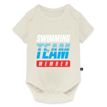Équipe de natation - Body à manches courtes Premium Bébé - blanc cassé - Devant