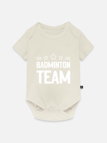 Badminton Team Mannschaft - Baby Premium Kurzarmbody - Naturweiß