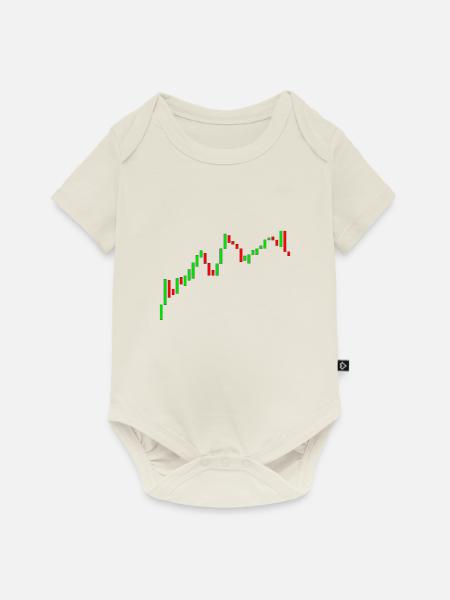Forex Trader Kerzen - Baby Premium Kurzarmbody - Naturweiß