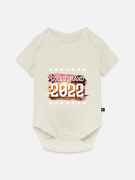 Goldstrand 2022 - Baby Premium Kurzarmbody - Naturweiß