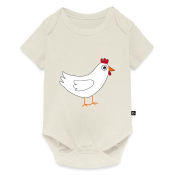 Éleveurs de poulets blancs en cadeaux - Body à manches courtes Premium Bébé - blanc cassé - Devant