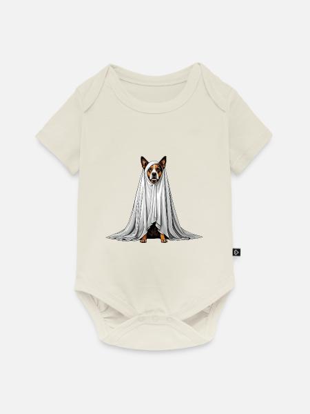Gruseliger Hundegeist - Baby Premium Kurzarmbody - Naturweiß