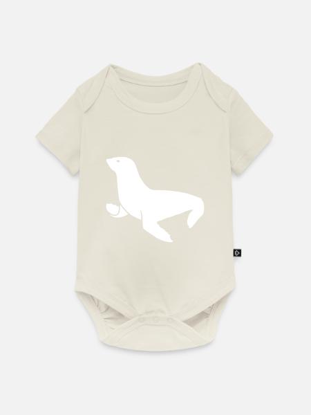 seehund tier - Baby Premium Kurzarmbody - Naturweiß