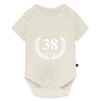 38 Number wreath - Baby Premium short-sleeve bodysuit - off white - Front
