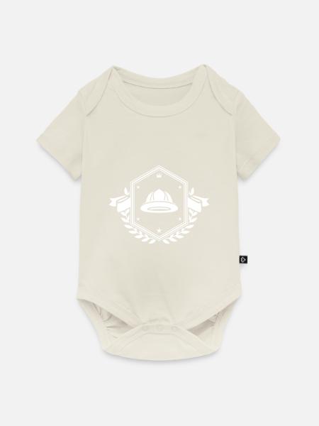 Feuerwehrhelm Wappen - Baby Premium Kurzarmbody - Naturweiß