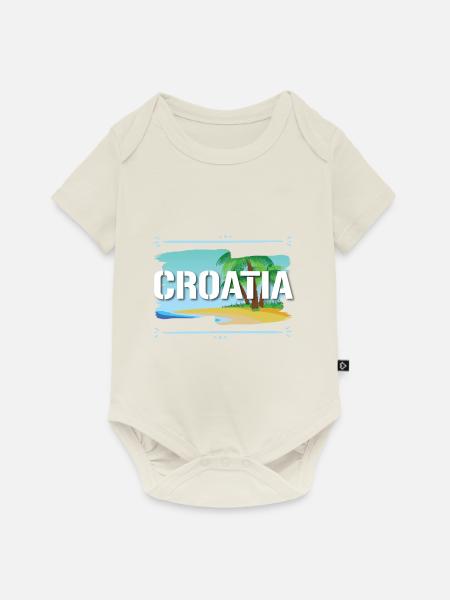 Croatia - Baby Premium Kurzarmbody - Naturweiß