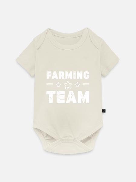 Farming Team - Baby Premium Kurzarmbody - Naturweiß