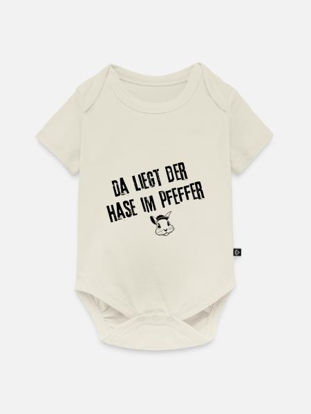 Überraschender Pfeffer Look - Baby Premium Kurzarmbody - Naturweiß