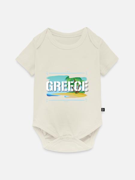 Greece - Baby Premium Kurzarmbody - Naturweiß