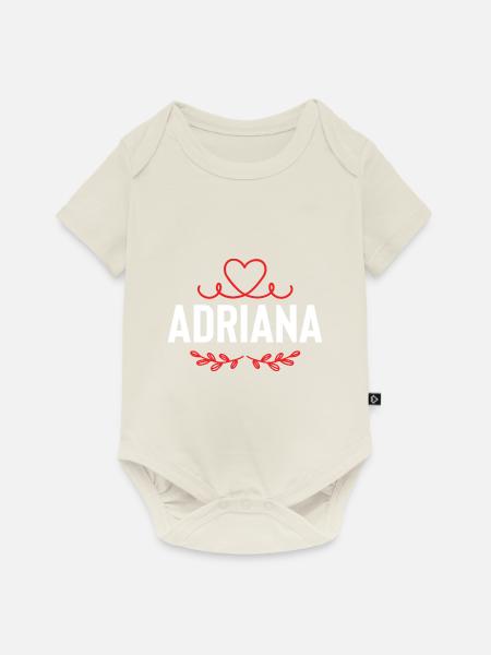 Adriana - Baby Premium Kurzarmbody - Naturweiß