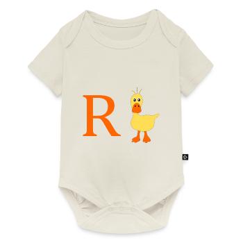 Rente Ente - Baby Premium Kurzarmbody - Naturweiß - Vorne