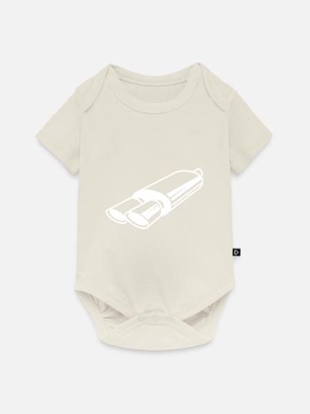 Auspuff Tuning - Baby Premium Kurzarmbody - Naturweiß
