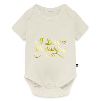 I love windsurfing - Baby Premium short-sleeve bodysuit - off white - Front