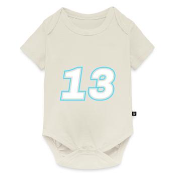 13 symbole de nombre - Body à manches courtes Premium Bébé - blanc cassé - Devant