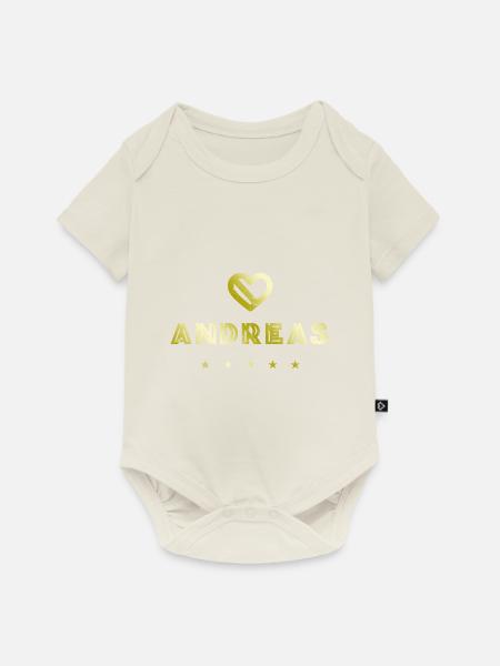 Andreas Herz - Baby Premium Kurzarmbody - Naturweiß