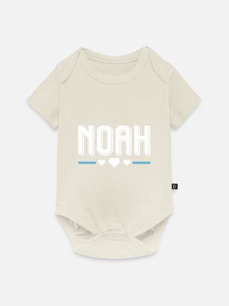 Noah - Baby Premium Kurzarmbody - Naturweiß