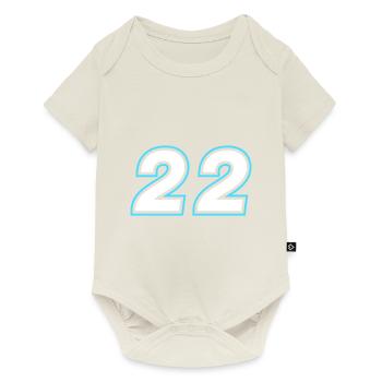 22 symbole de nombre - Body à manches courtes Premium Bébé - blanc cassé - Devant