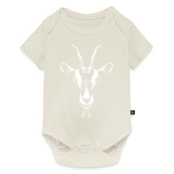 Goat / Goat / Portrait / Head - Baby Premium short-sleeve bodysuit - off white - Front
