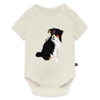 Aussie Nanouk, Seated - Watercolour - Baby Premium short-sleeve bodysuit - off white - Front