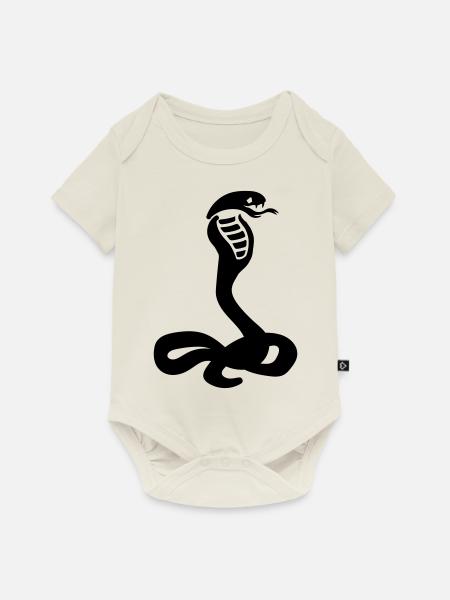 Schlange Kobra - Baby Premium Kurzarmbody - Naturweiß