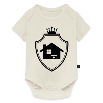 Armoiries du symbole de la maison - Body à manches courtes Premium Bébé - blanc cassé - Devant