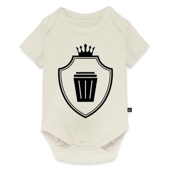 Garbage can coat of arms - Baby Premium short-sleeve bodysuit - off white - Front