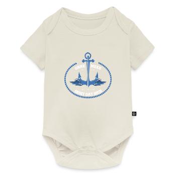Ohne Meer geiht dat nich plattdeutsch nautisch - Baby Premium Kurzarmbody - Naturweiß - Vorne