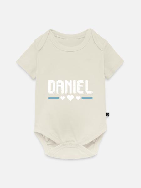 Daniel - Baby Premium Kurzarmbody - Naturweiß