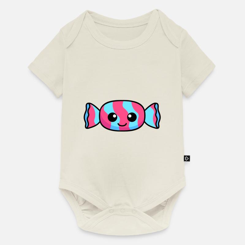 Bonbons Comic - Baby Premium Kurzarmbody - Naturweiß