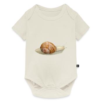 Escargot, escargot de vigne - Body à manches courtes Premium Bébé - blanc cassé - Devant