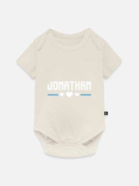 Jonathan - Baby Premium Kurzarmbody - Naturweiß