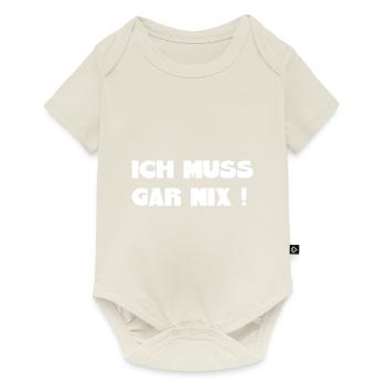 Je n’ai rien à faire Dire des dictons drôles - Body à manches courtes Premium Bébé - blanc cassé - Devant