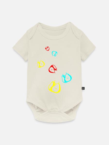 Birne Obst - Baby Premium Kurzarmbody - Naturweiß