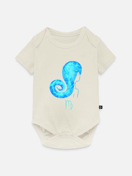 Jungfrau - Baby Premium Kurzarmbody - Naturweiß