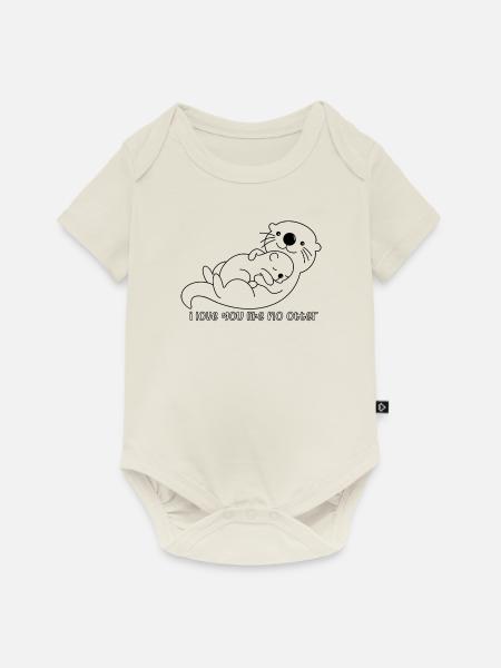 Otter Liebe - Baby Premium Kurzarmbody - Naturweiß