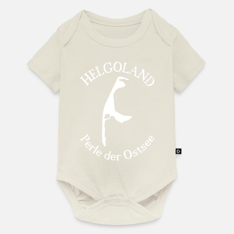 Helgoland oder Sylt - Perle der Ostsee - Baby Premium Kurzarmbody - Naturweiß