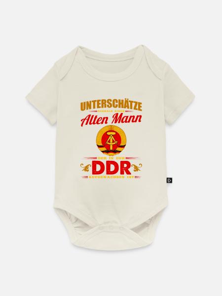 DDR Shirt Alter Mann in der DDR geboren - Baby Premium Kurzarmbody - Naturweiß