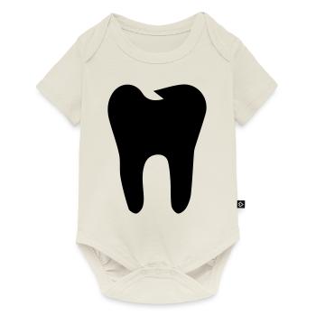 Symbole de l’icône de dent - Body à manches courtes Premium Bébé - blanc cassé - Devant