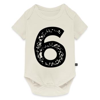 Maillot numéro 6 - Body à manches courtes Premium Bébé - blanc cassé - Devant